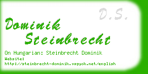 dominik steinbrecht business card